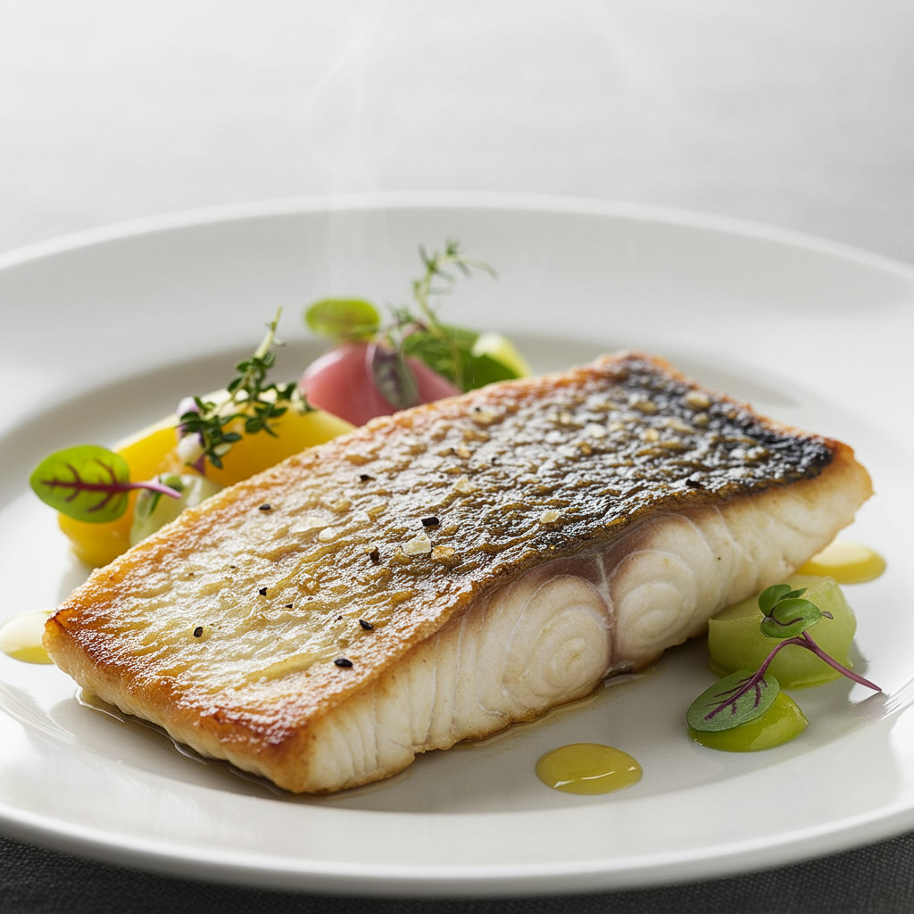 Filet de truite parfaitement cuit et doré