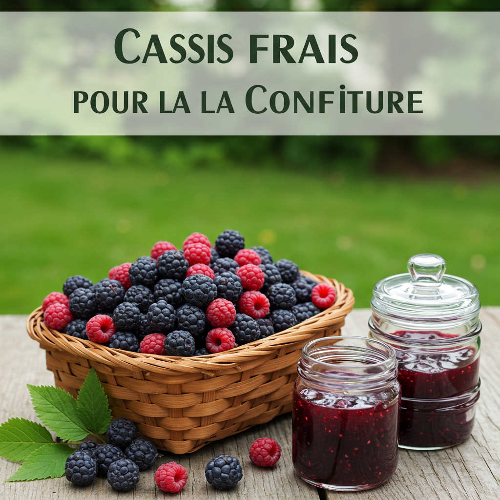 Cassis frais pour la confiture