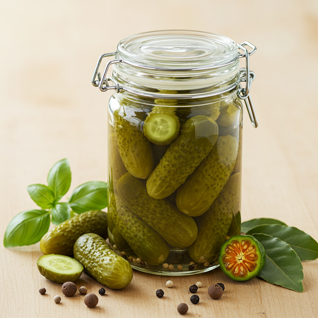 Cornichons frais pour la mise en bocal