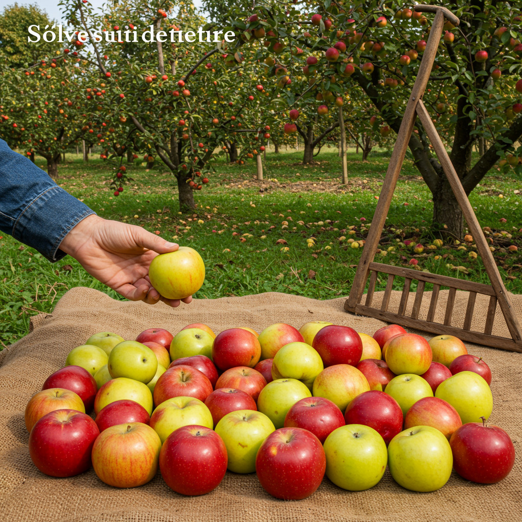 Sélection de différentes variétés de pommes pour la fabrication du cidre.