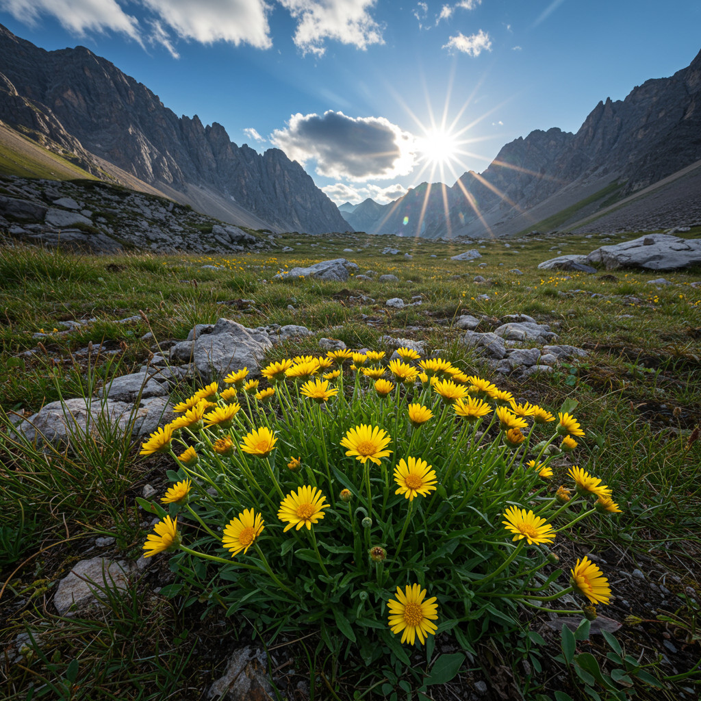 Fleur de Génépi dans son milieu naturel