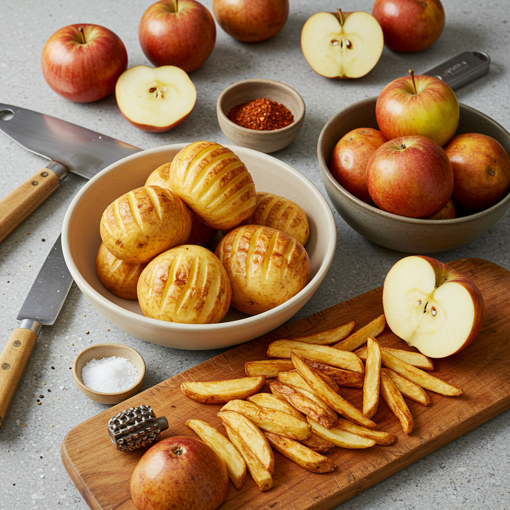 Préparation des pommes de terre