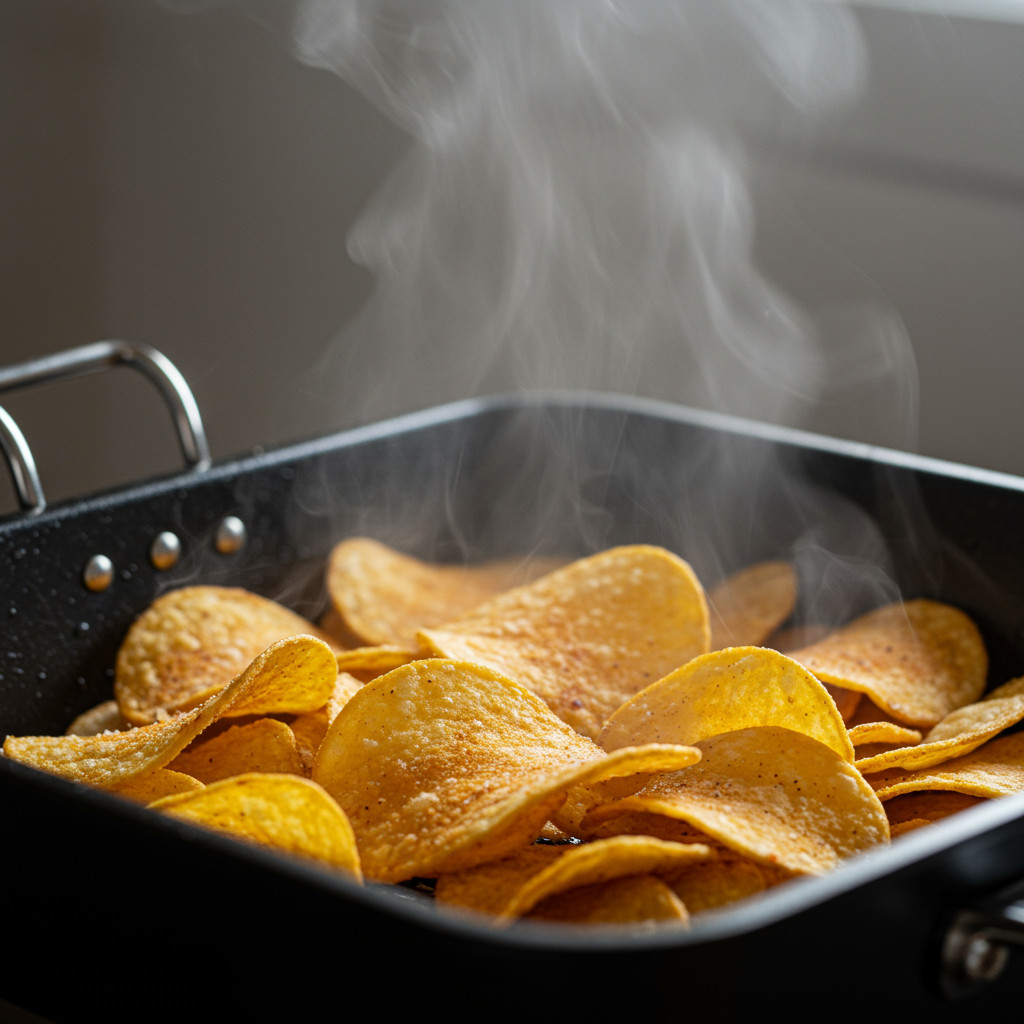 Cuisson des chips à la friteuse
