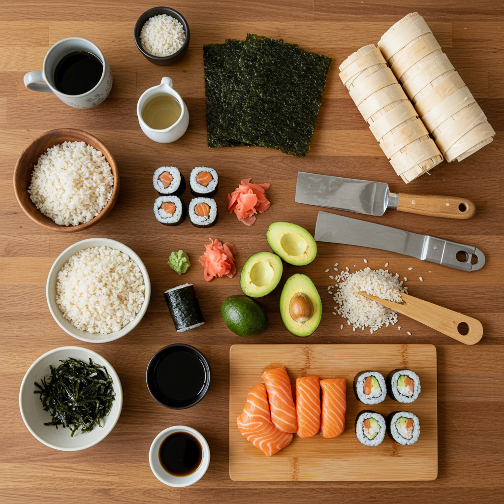 Matériel essentiel pour la préparation des sushis maison