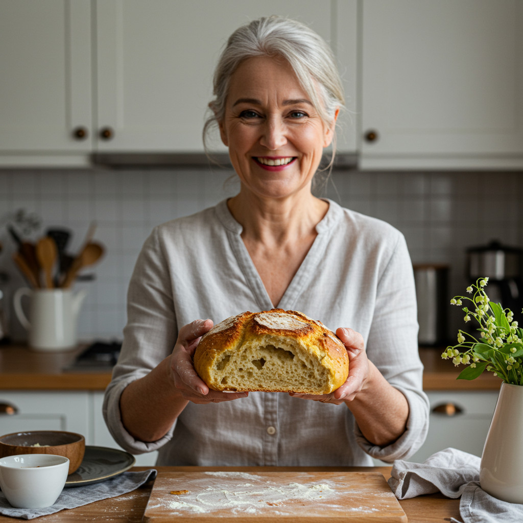 Image illustrant la satisfaction de faire du pain maison