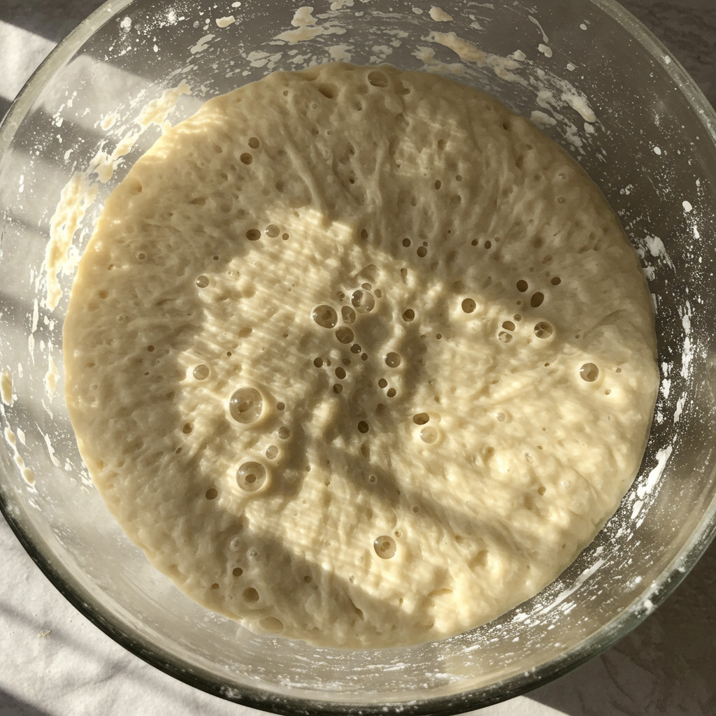 Image illustrant la première pousse de la pâte