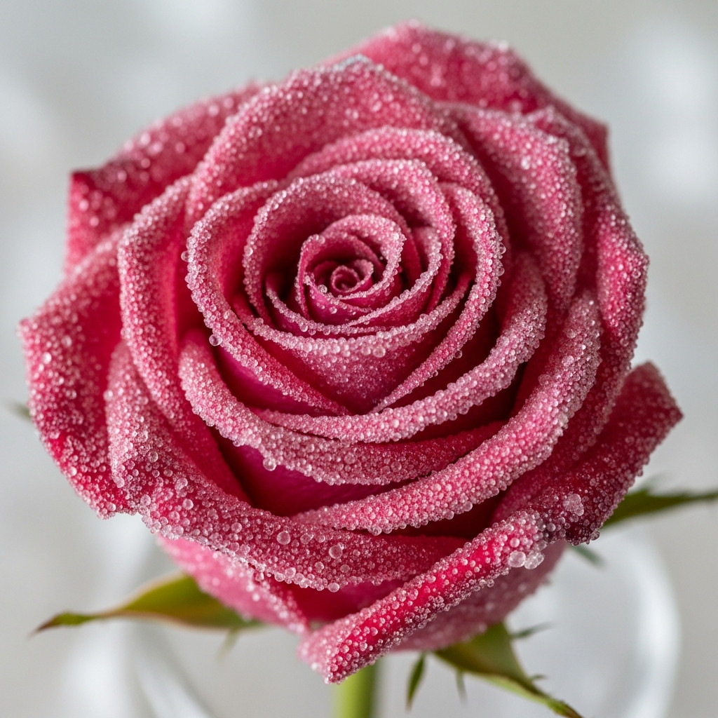 Roses recouvertes de gel de silice