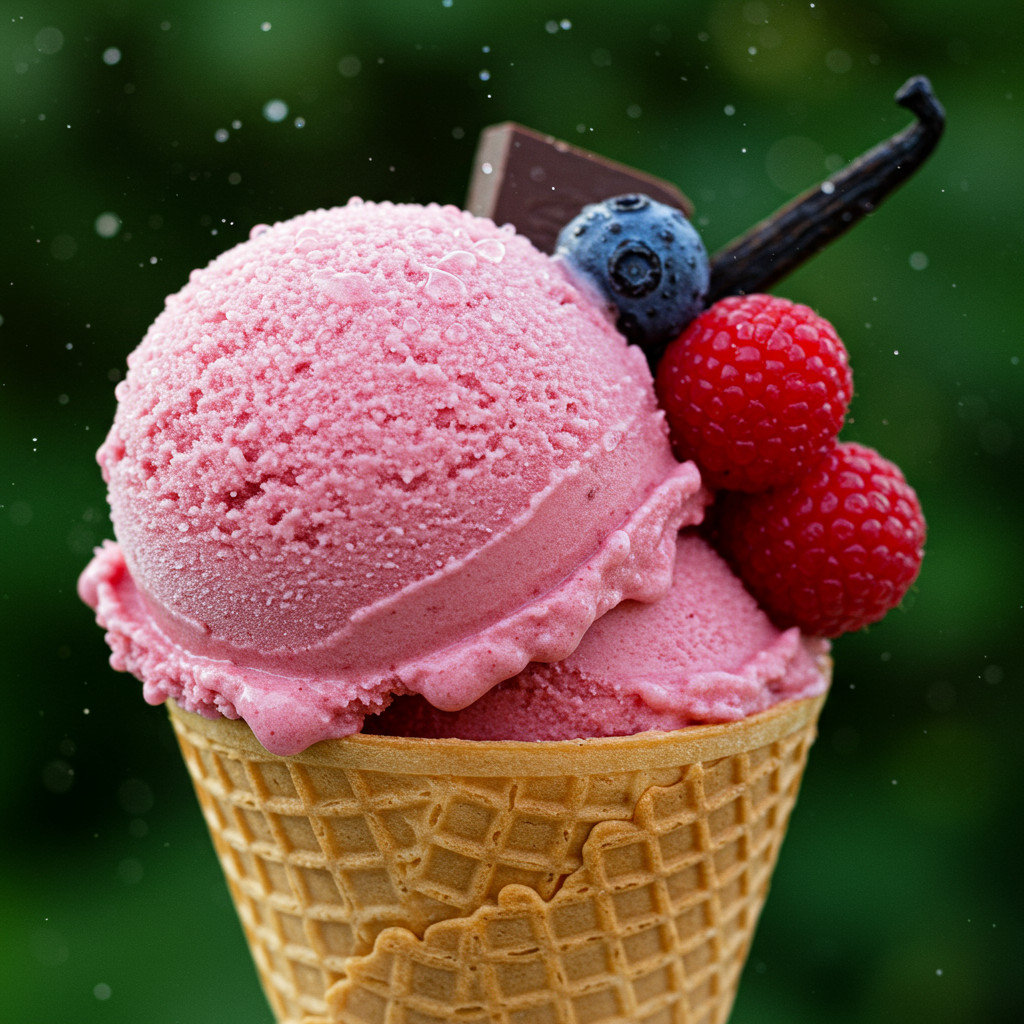 Illustration d'une délicieuse glace maison