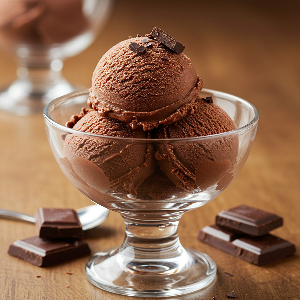 Illustration d'une glace au chocolat maison