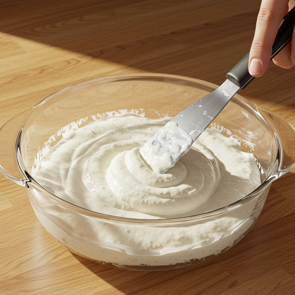 Illustration de glace en préparation sans sorbetière
