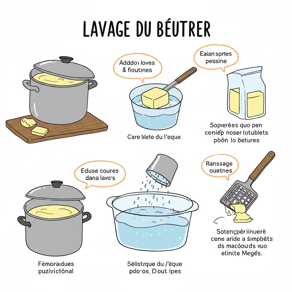 Lavage du beurre