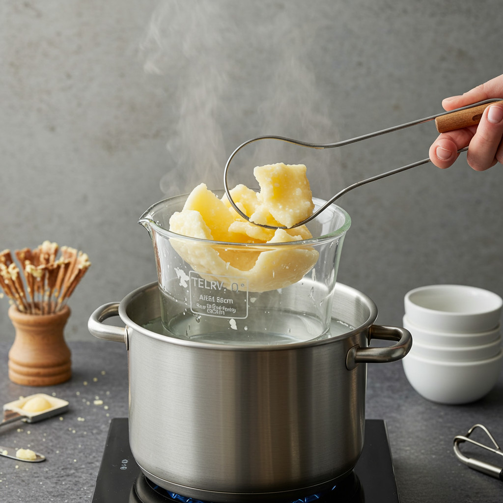 Cire fondue au bain-marie