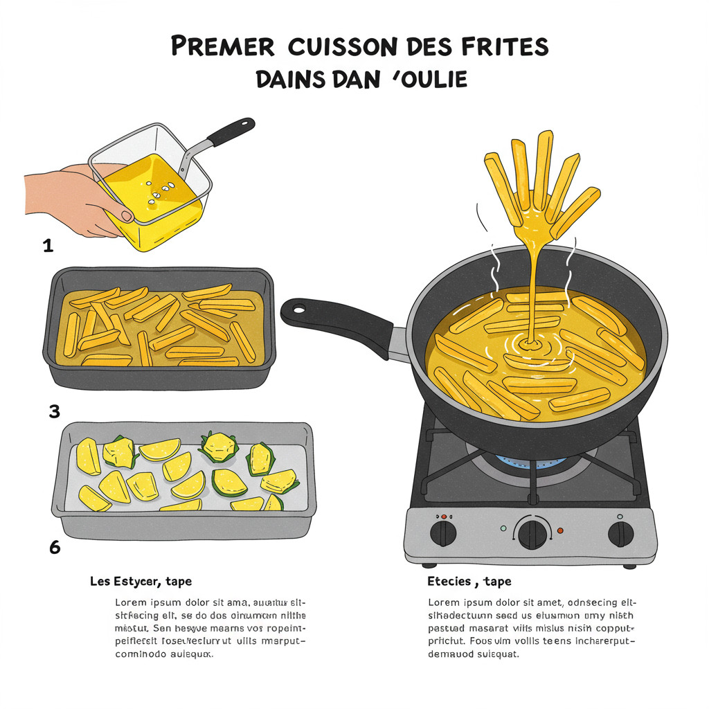 Frites en première cuisson dans l'huile