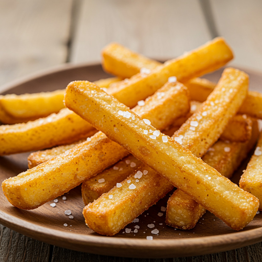 Frites dorées et croustillantes prêtes à être servies
