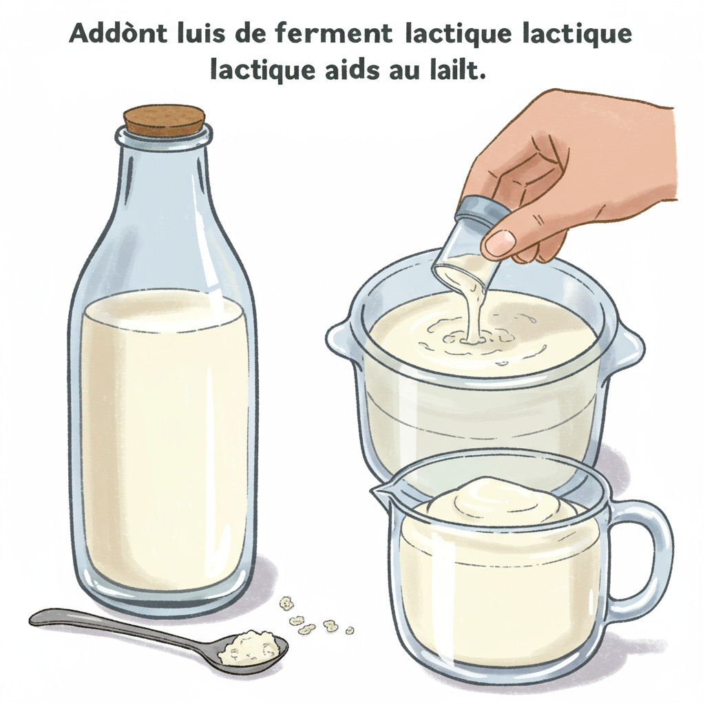 Ajouter le ferment lactique au lait
