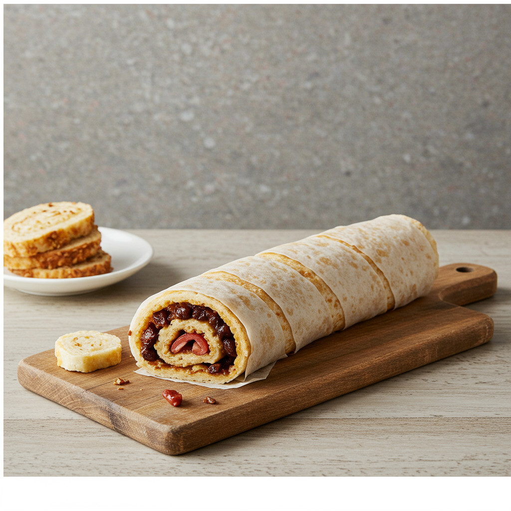 Wrap maison parfaitement roulé et coupé
