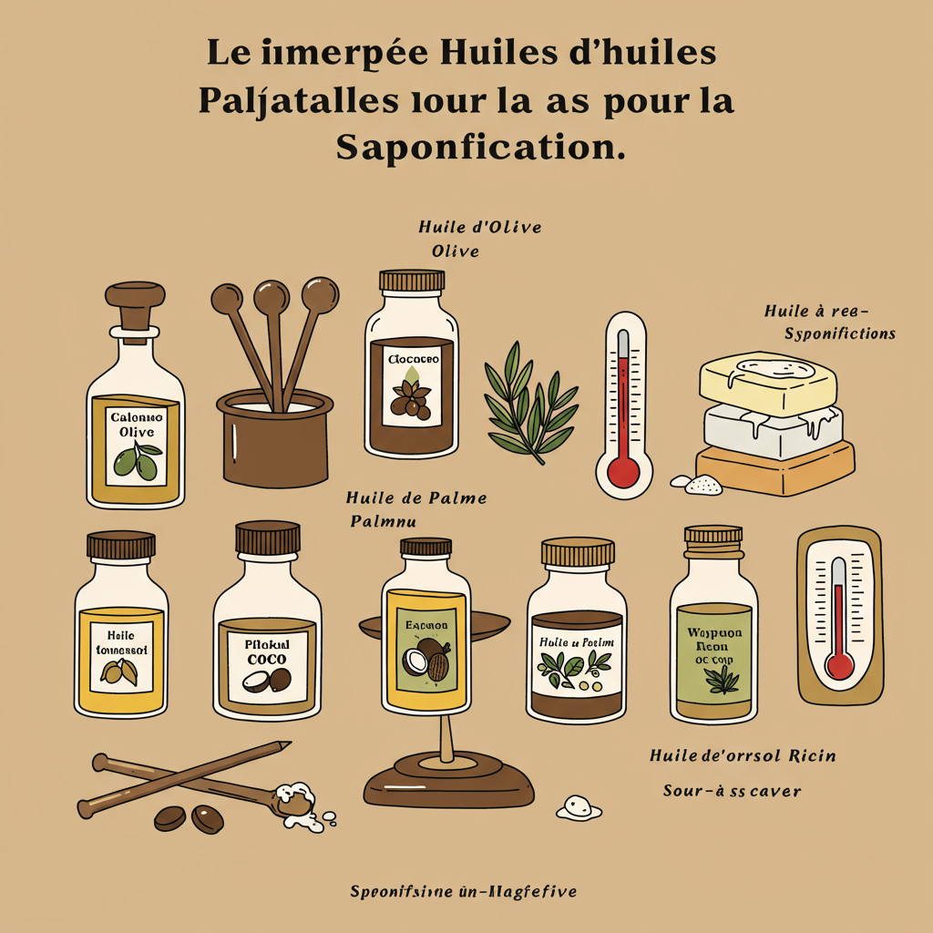 Mélange d'huiles végétales pour la saponification