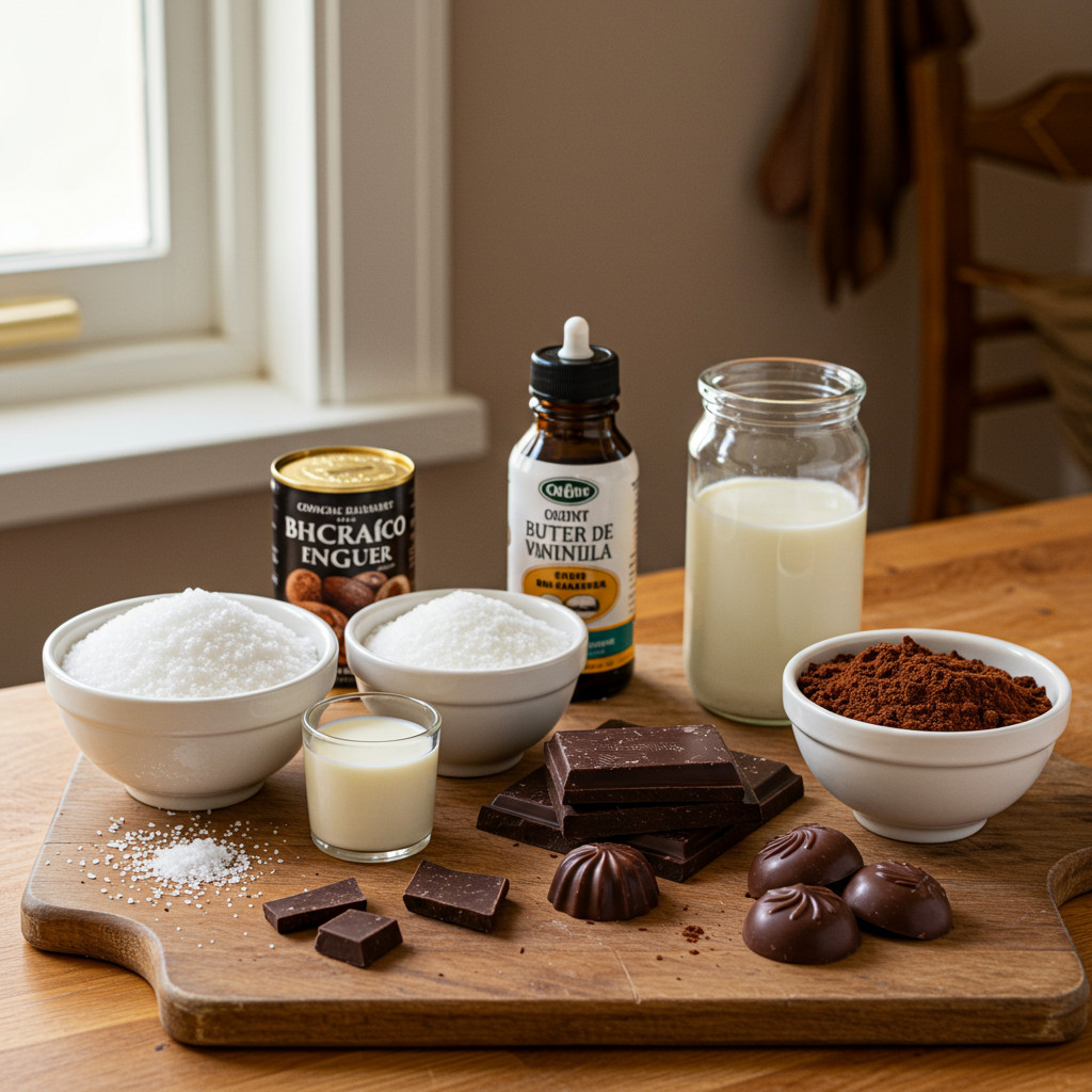 Ingrédients pour chocolats maison