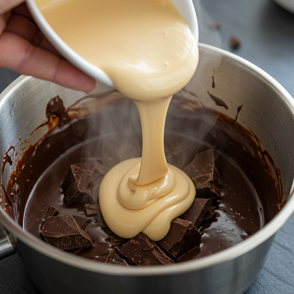 Préparation de la ganache