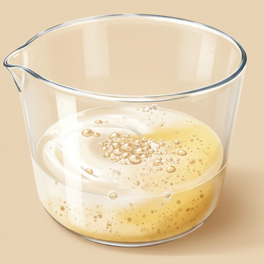 Mélange de la crème et du ferment