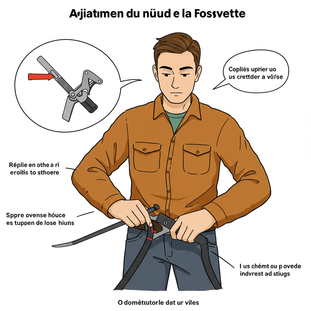 Ajuster le nœud et la fossette