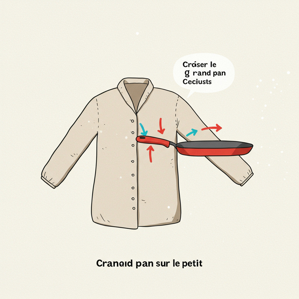 Croiser le grand pan sur le petit