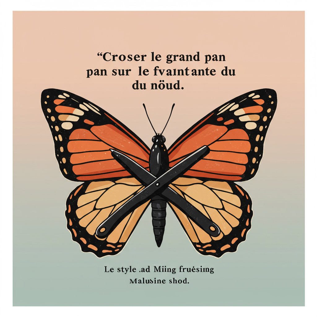 Croiser le grand pan sur le devant du nœud