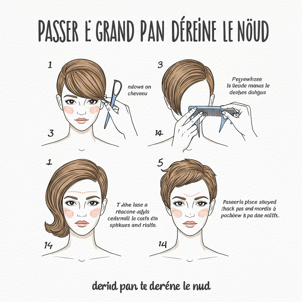 Passer le grand pan derrière le nœud