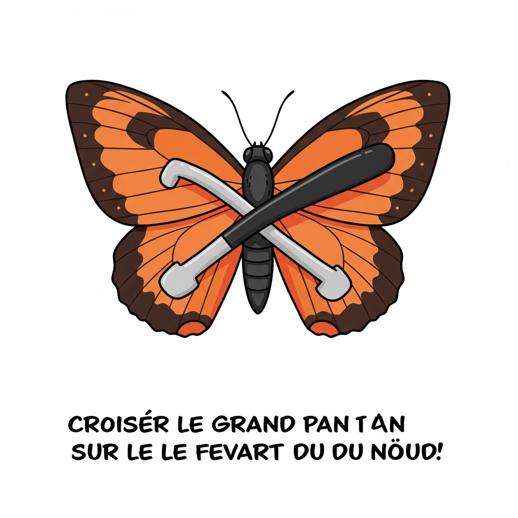 Croiser le grand pan sur le devant du nœud