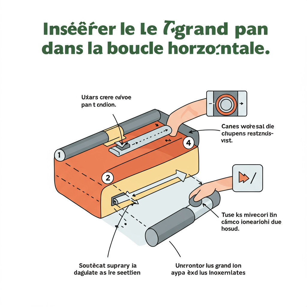 Insérer le grand pan dans la boucle horizontale