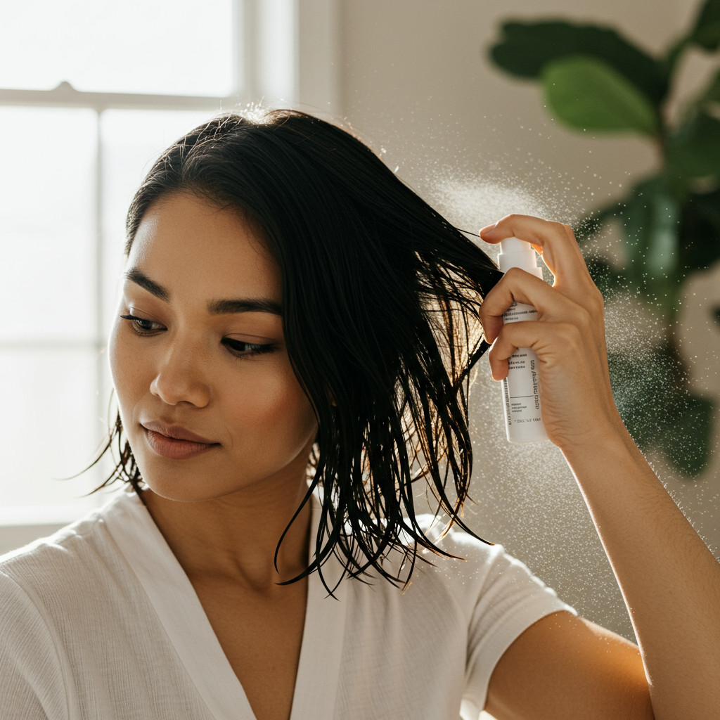 Illustration de gestes doux pour les cheveux