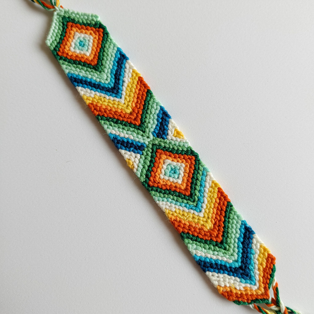 Exemple de bracelet brésilien motif chevrons