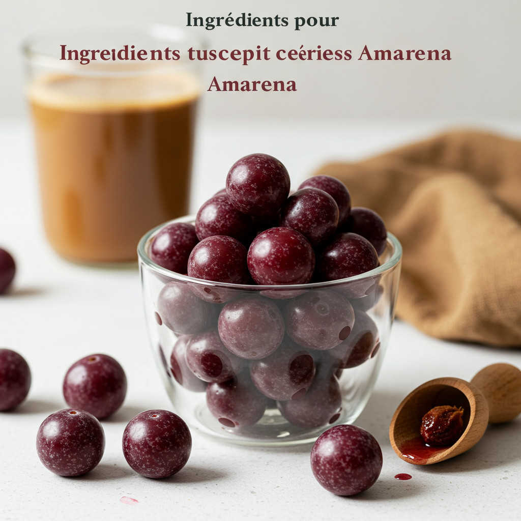Ingrédients pour cerises Amarena