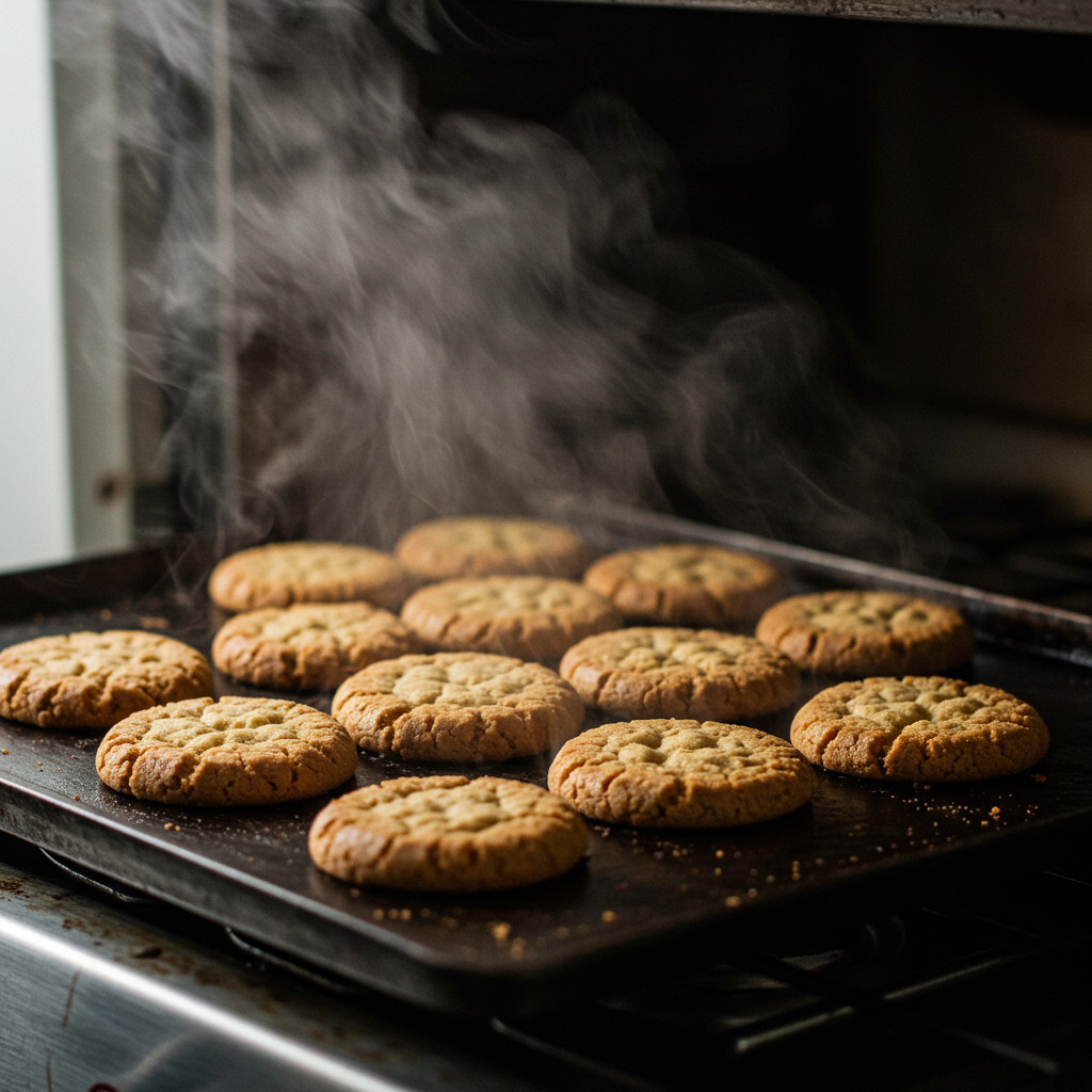 Cookies sortant du four