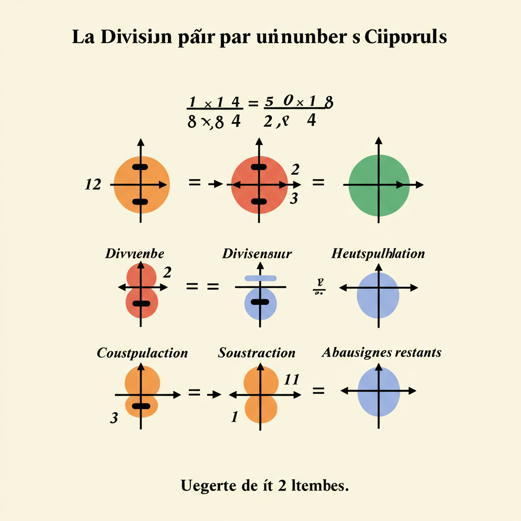 Illustration d'une division par un nombre à deux chiffres