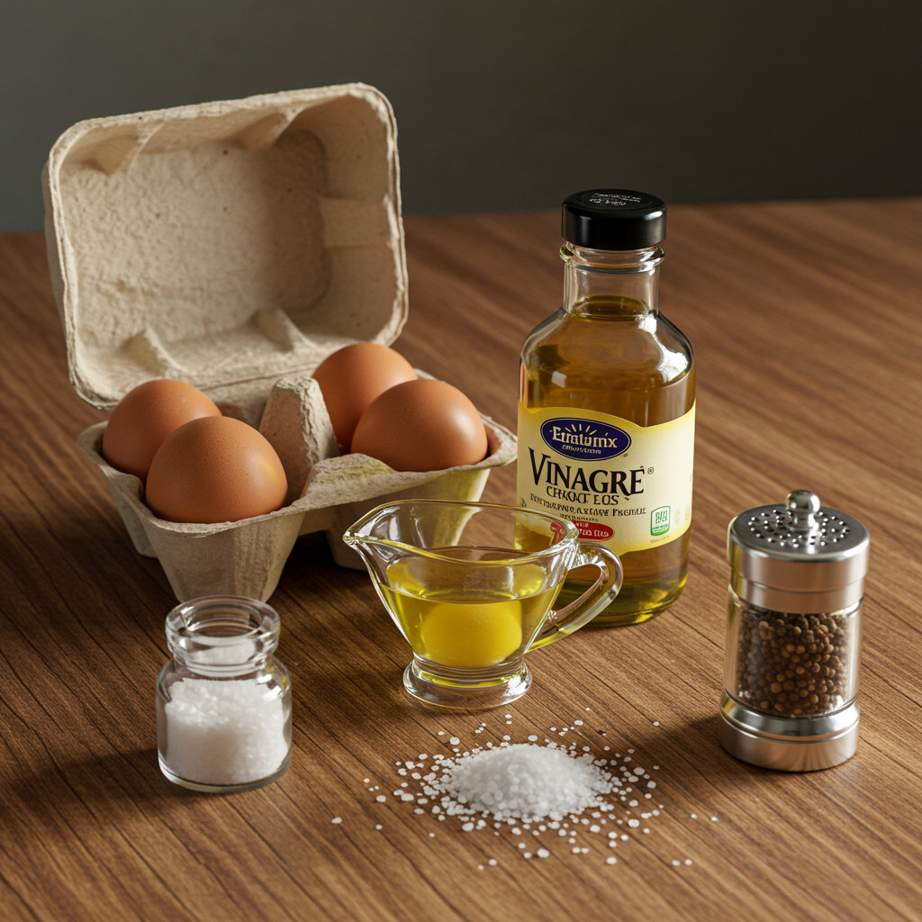 Ingrédients pour oeufs pochés