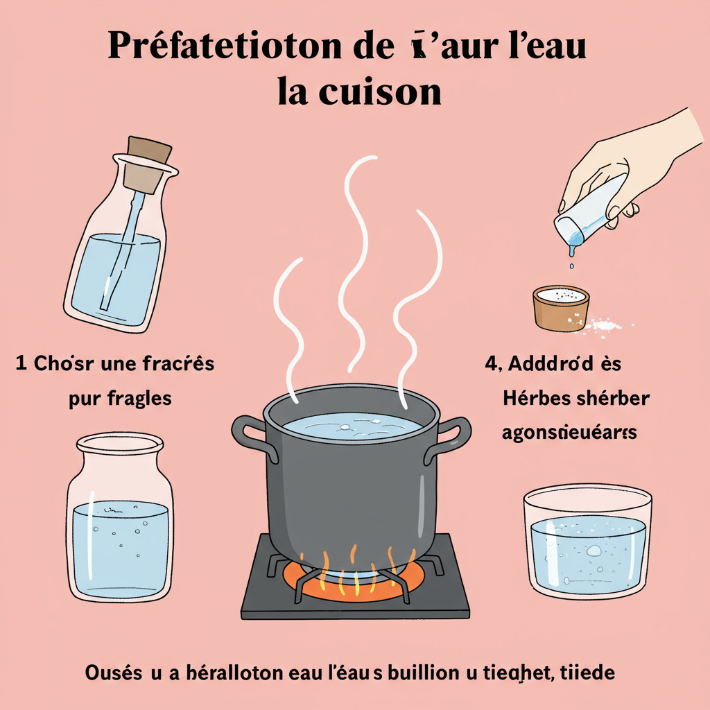 Préparation de l'eau pour la cuisson