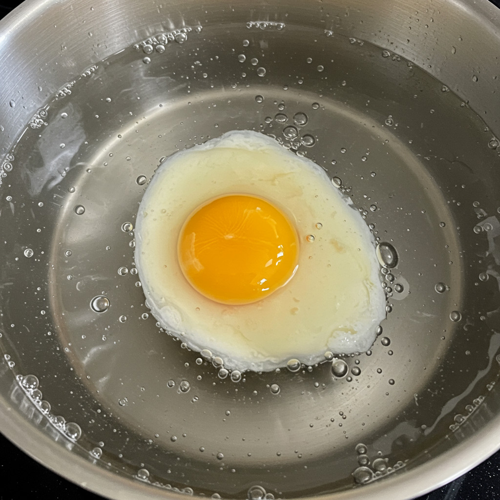 Oeuf en train de pocher