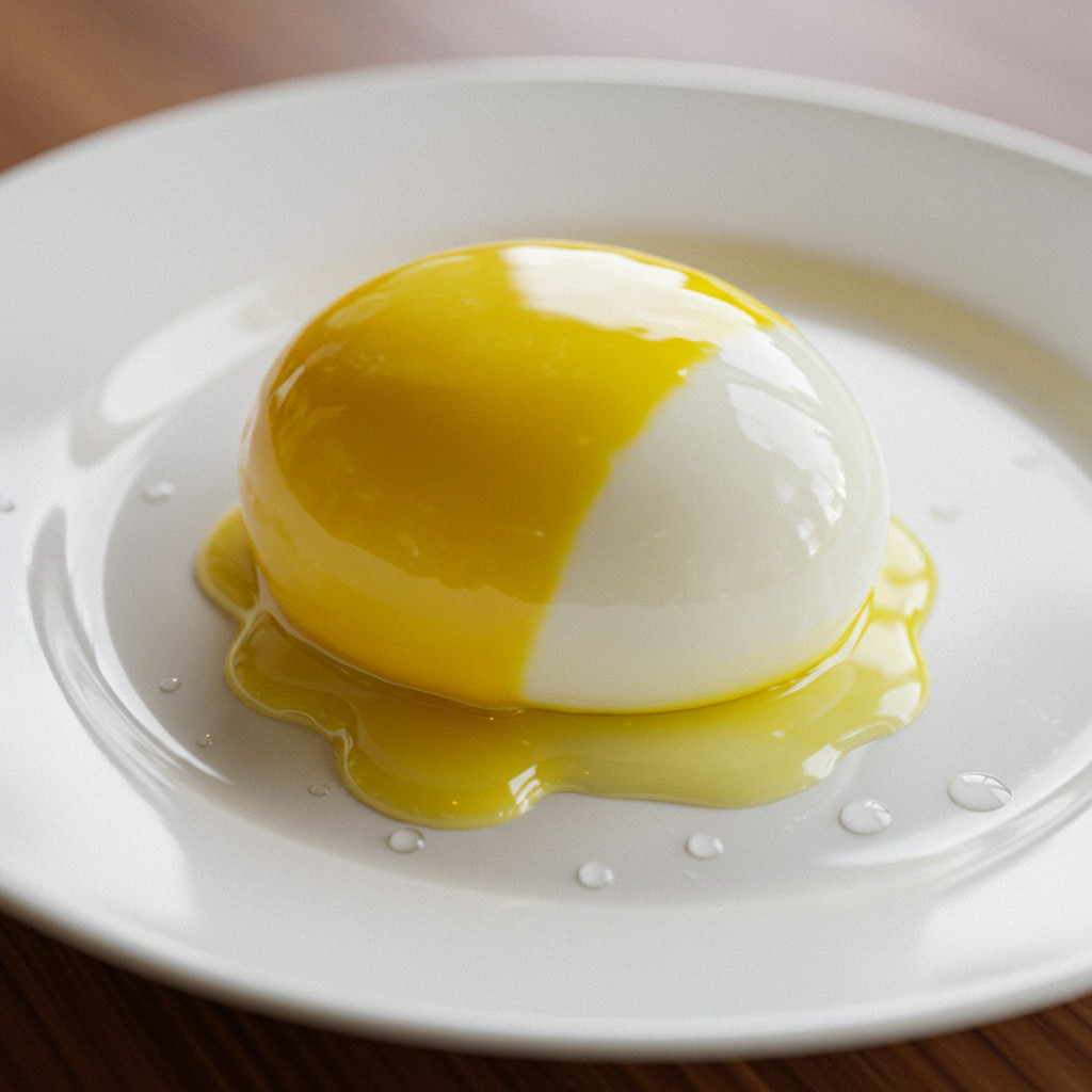 Oeuf poché égoutté
