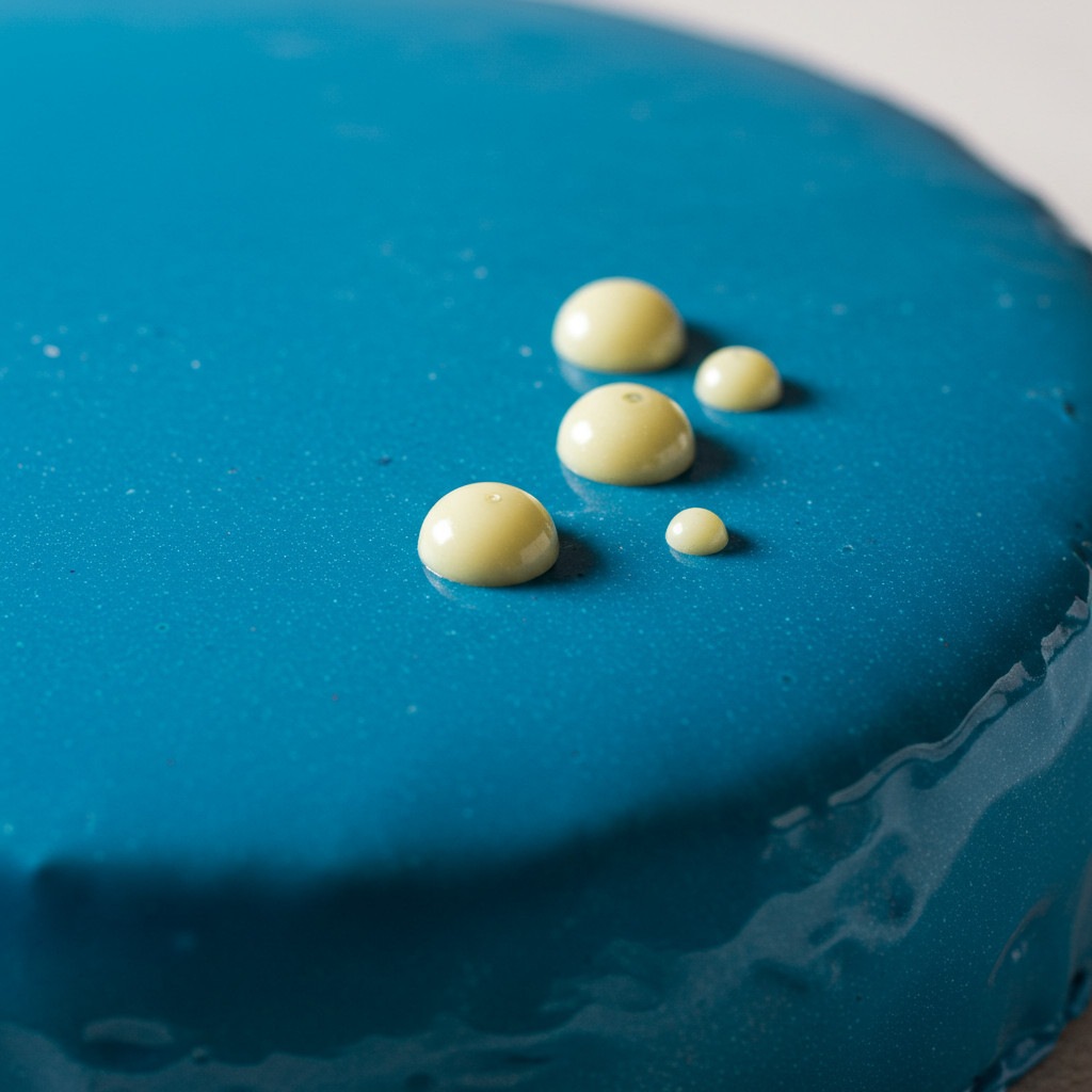 Glaçage de gâteau bleu