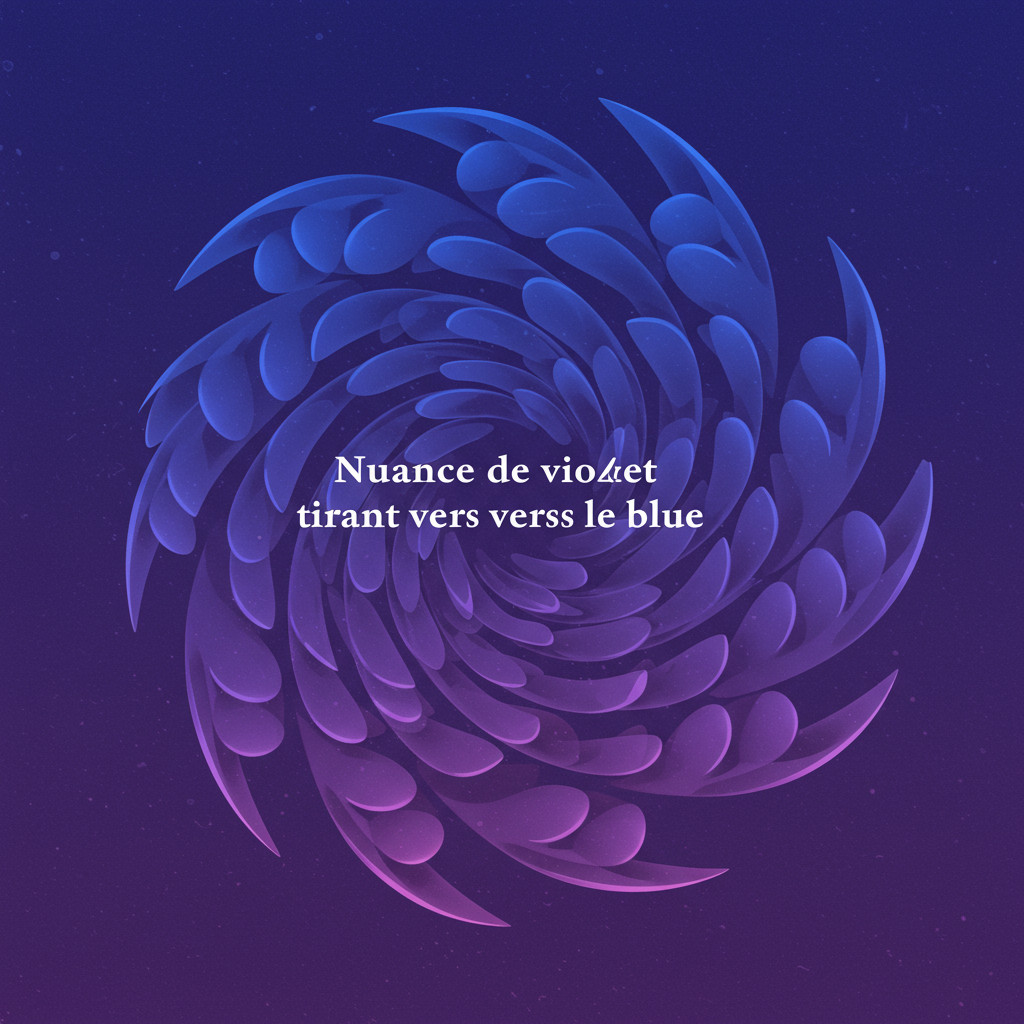 Nuance de violet tirant vers le bleu