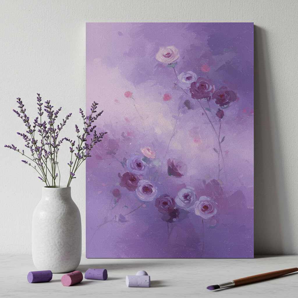 Peinture violette pastel