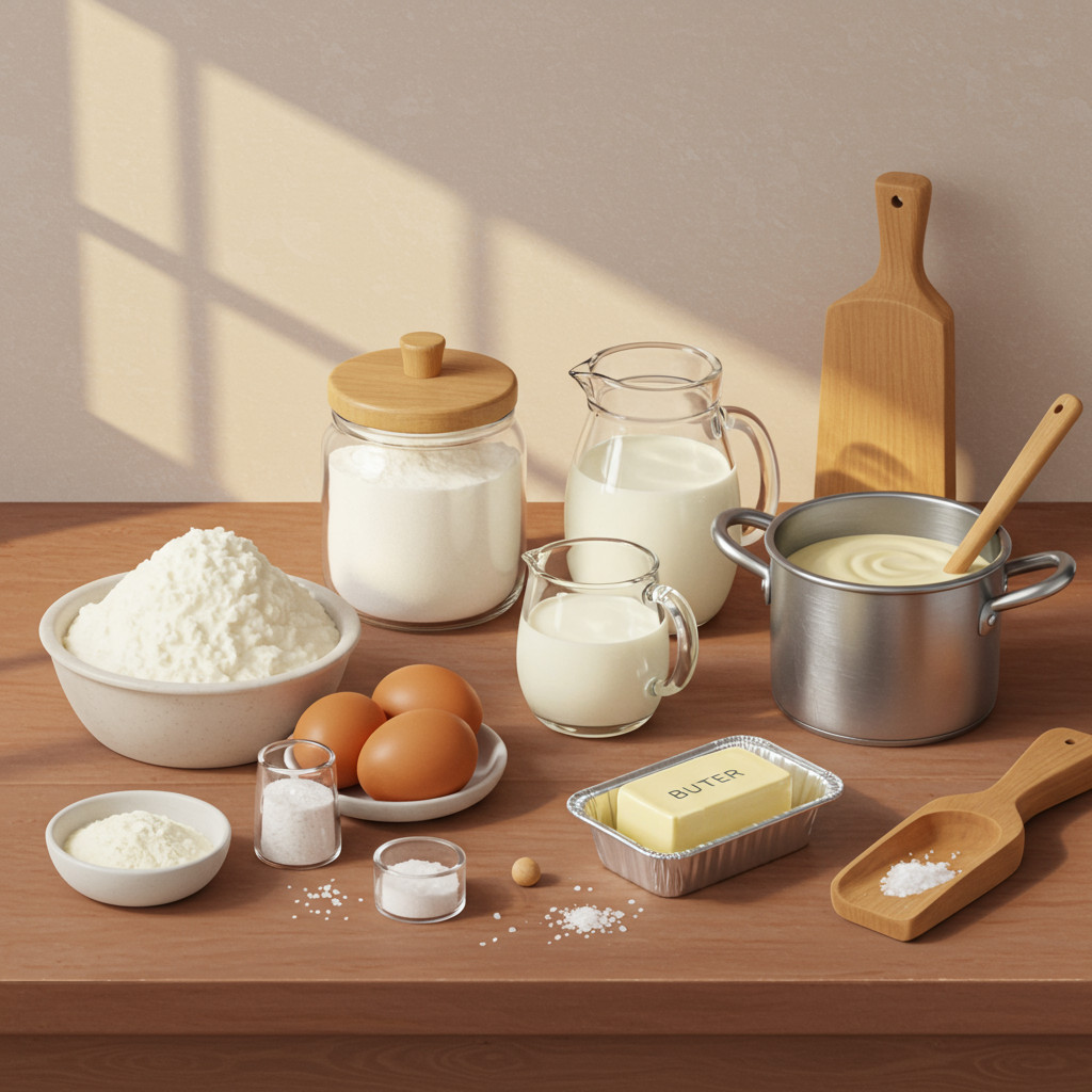 Ingrédients pour la préparation des pancakes
