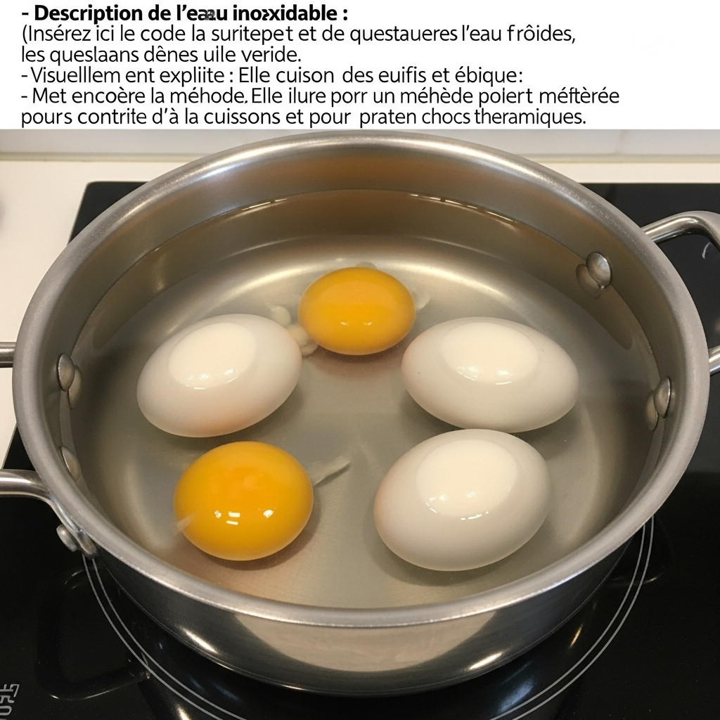 Œufs dans une casserole d'eau froide
