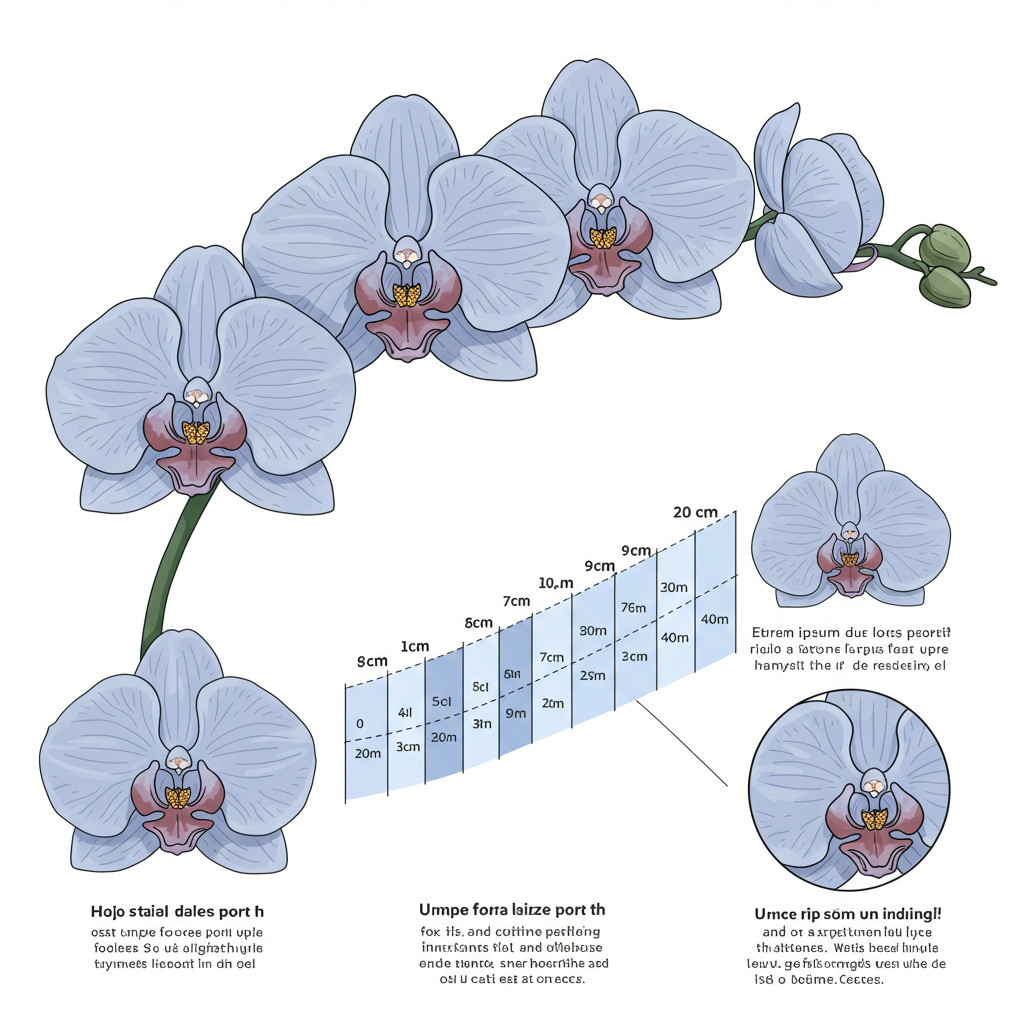 Taille de la hampe florale d'une orchidée