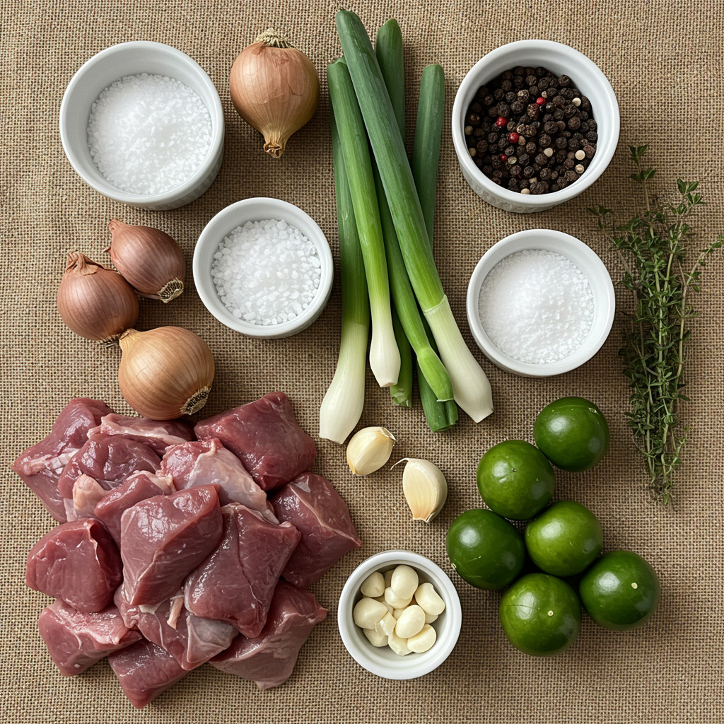Illustration des ingrédients pour le confit de pigeon