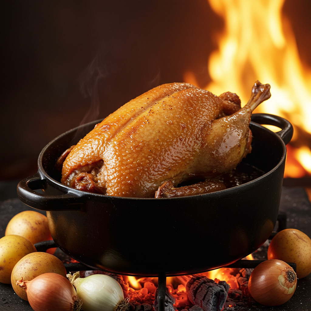 Illustration de la cuisson du confit
