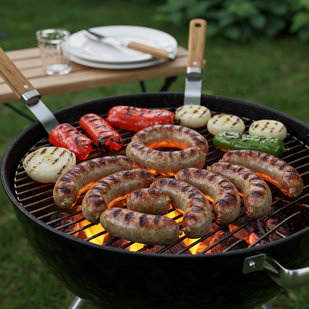 Saucisses sur le grill