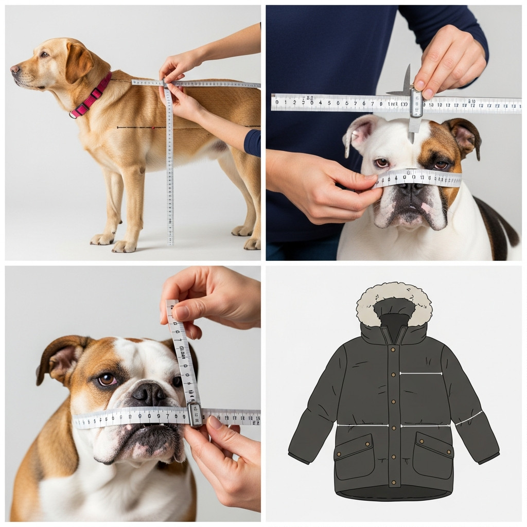 Prendre les mesures d'un chien pour un manteau