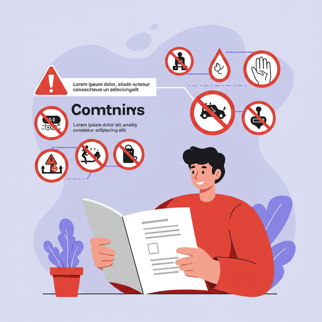 Illustration de conseils et précautions